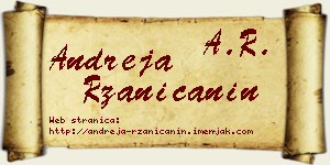 Andreja Ržaničanin vizit kartica